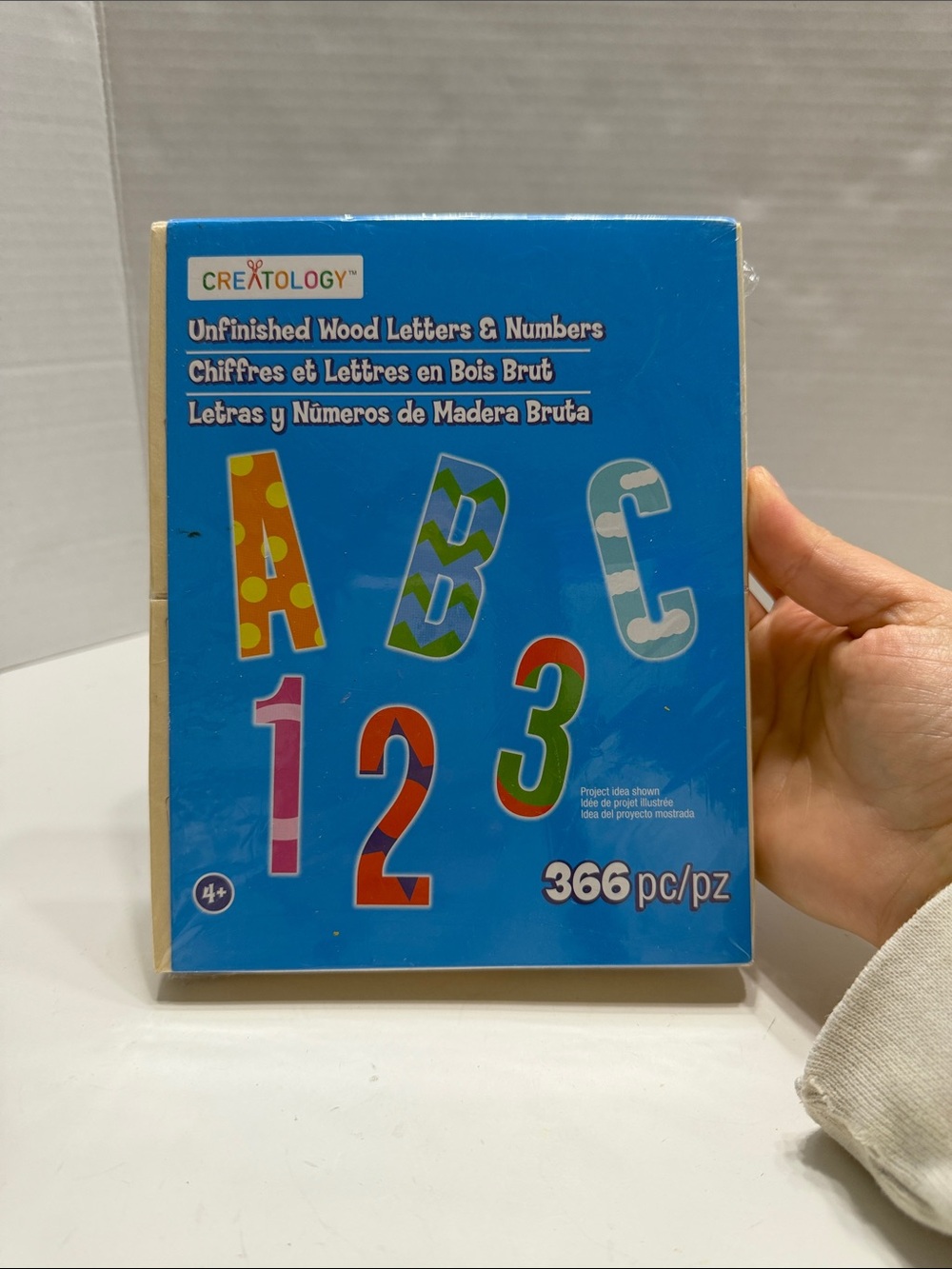Creatology Unfinished Wood Letters & Numbers — Blue Packaging